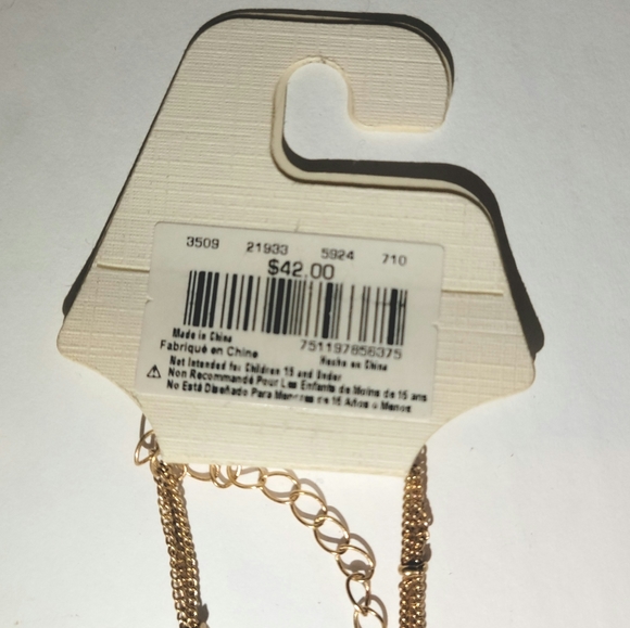 🔥NWT🔥 Van Heusen Long Gold Toned Tassels Necklace - Picture 6 of 6